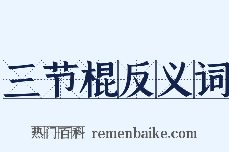 三节棍反义词是什么意思的图片